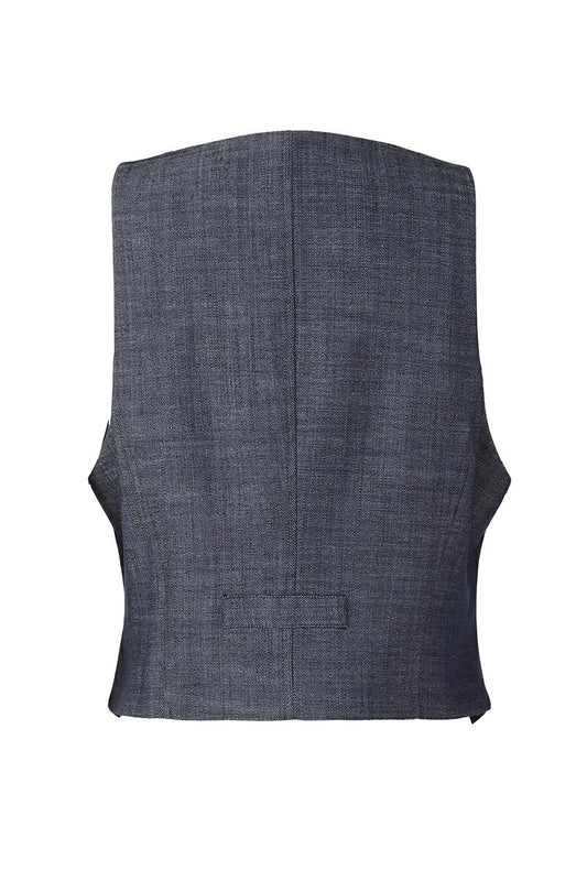 Sollisa Vest – Denim Navy Blue (Medium Wash)