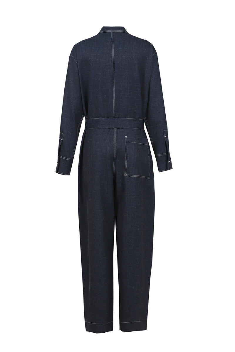 Addie Jumpsuit – Dark Wash Blue