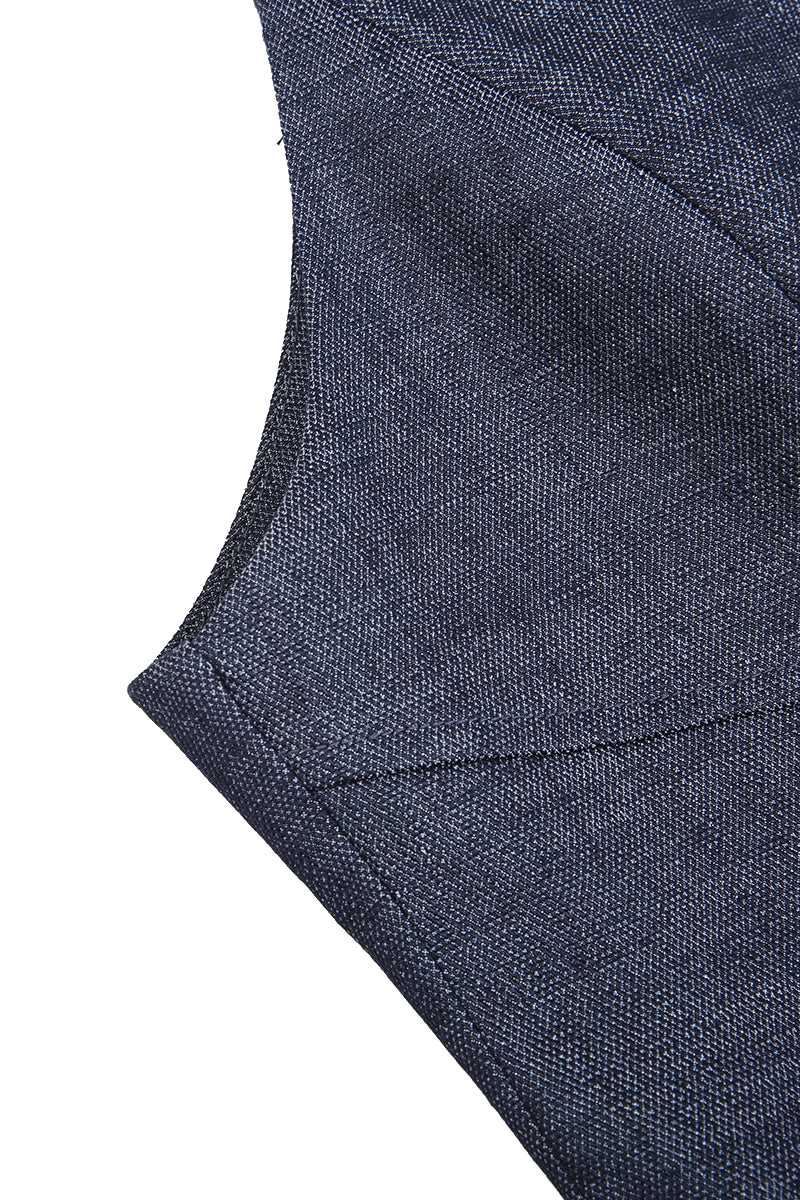 Sollisa Vest – Denim Navy Blue (Medium Wash)